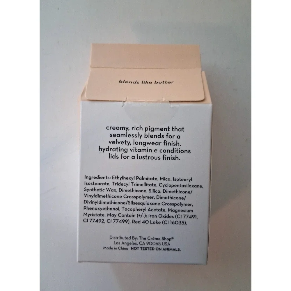 The Creme Shop Cream Eyeshadow (Croissant) Vit E Crease-Proof New